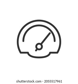 Speedometer thin line icon. Symbol in trendy outline style. Premium design for web and apps. Perfect for UI. 