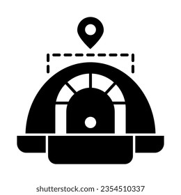 speedometer of tour and travel solid icon