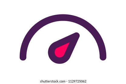 Speedometer, two color icon