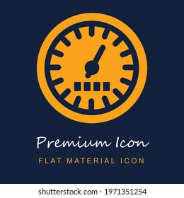 Speedometer Variant Tool Symbol premium material ui ux isolated vector icon in navy blue and orange colors