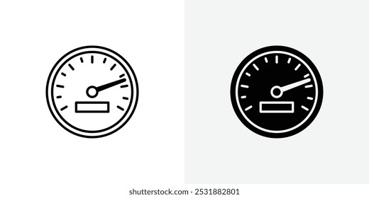 Conjunto de iconos de vector de velocímetro. Ilustrador de Vector de stock. EPS 10