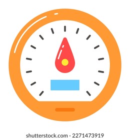 Speedometer vector design, speed indicator icon in editable style