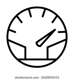 Speedometer Vector Editable Stroke Icon