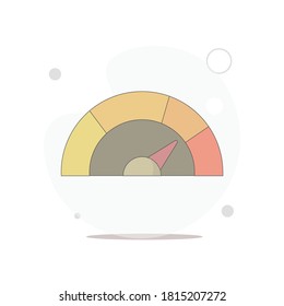 Speedometer vector flat illustration on white background