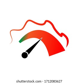 Grafikdesign-Illustrationsvorlage für Tacho-Vektorillustration