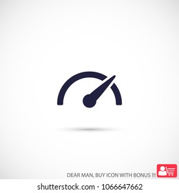Speedometer  vector icon 