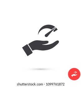 Speedometer  vector icon 