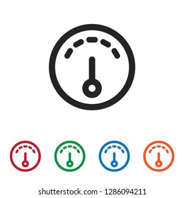 Speedometer vector icon