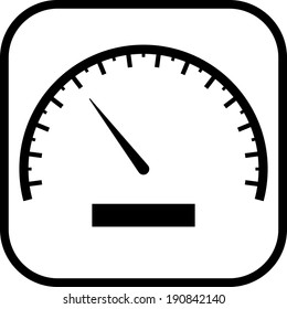 Speedometer vector icon
