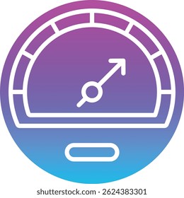 Speedometer vector icon. Can be used for printing, mobile and web applications.