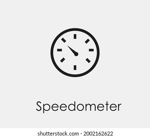Speedometer vector icon. Editable stroke. Symbol in Line Art Style for Design, Presentation, Website or Apps Elements, Logo. Pixel vector graphics - Vector