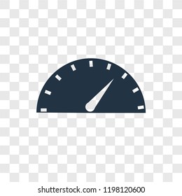 Speedometer vector icon isolated on transparent background, Speedometer transparency logo concept