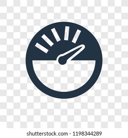 Speedometer vector icon isolated on transparent background, Speedometer transparency logo concept