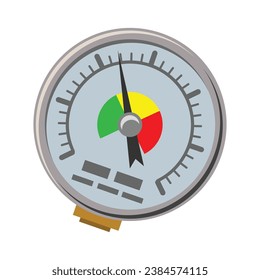 Speedometer vector icon isolated on white background, flat simple speedometer illustration indicating high speed