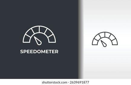 Speedometer Vector, Icon Or Logo Sign Isolated Symbol Illustration