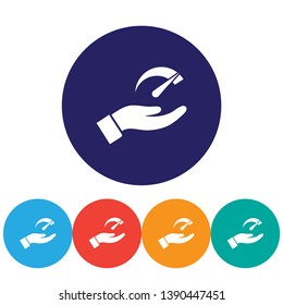 Speedometer  vector icon  , lorem ipsum Flat design