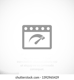 Speedometer  vector icon , lorem ipsum Flat design