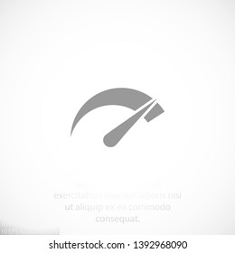Speedometer  vector icon , lorem ipsum Flat design