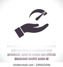 Speedometer  vector icon  , lorem ipsum Flat design