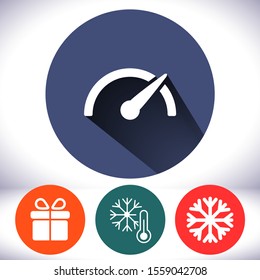 Speedometer vector icon , lorem ipsum Flat design