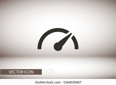 Speedometer vector icon , lorem ipsum Flat design