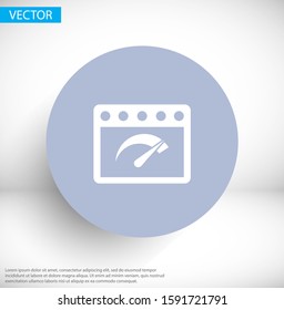 Speedometer vector icon , lorem ipsum Flat design