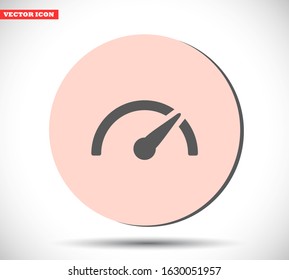 Speedometer vector icon , lorem ipsum Flat design
