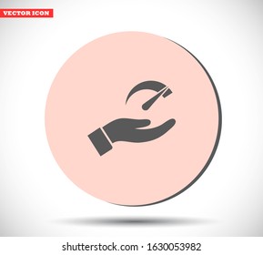 Speedometer vector icon , lorem ipsum Flat design
