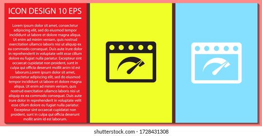 Speedometer vector icon , lorem ipsum Flat design