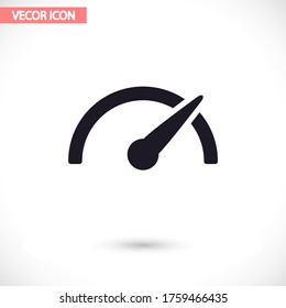 Speedometer vector icon , lorem ipsum Flat design