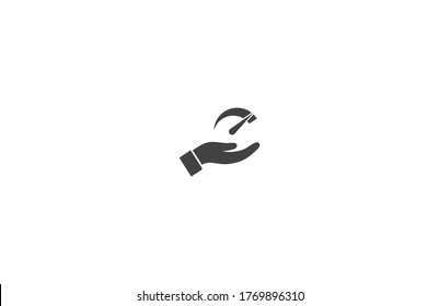 Speedometer vector icon , lorem ipsum Flat design