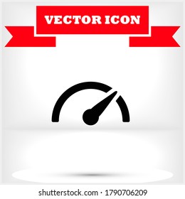 Speedometer vector icon , lorem ipsum Flat design