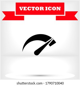 Speedometer vector icon , lorem ipsum Flat design