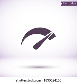 Speedometer vector icon , lorem ipsum Flat design
