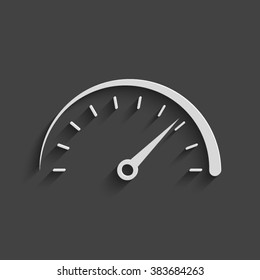 speedometer vector icon with shadow