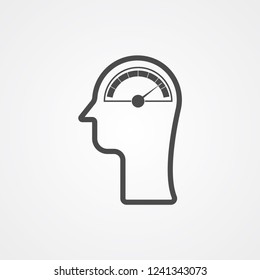 Speedometer vector icon sign symbol