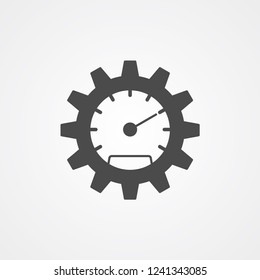 Speedometer vector icon sign symbol
