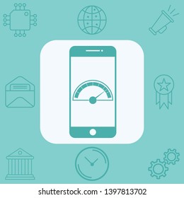 Speedometer vector icon sign symbol
