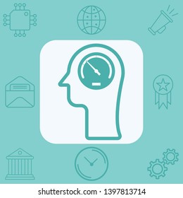 Speedometer vector icon sign symbol