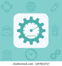 Speedometer vector icon sign symbol