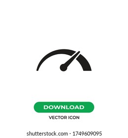 Speedometer vector icon, simple sign for web site and mobile app.