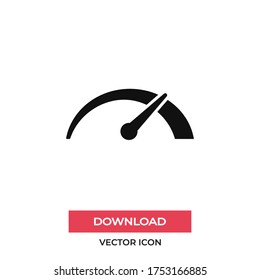 Speedometer vector icon, simple sign for web site and mobile app.