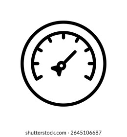 Speedometer vector icon. speed illustration sign. tonometer symbol or logo.