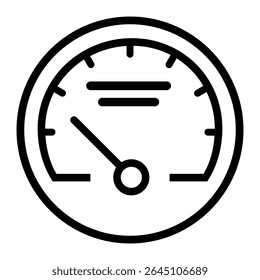 Speedometer vector icon. speed illustration sign. tonometer symbol or logo.
