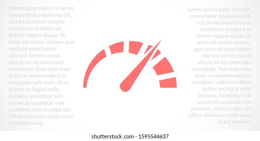 Speedometer vector icon. Speeding icon. speed sign icon. police speed icon.10 eps flat design