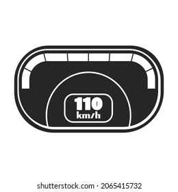 Speedometer vector icon.Black vector icon isolated on white background speedometer .