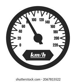 Speedometer vector icon.Black vector icon isolated on white background speedometer .