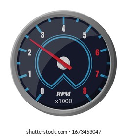 Speedometer vector icon.Cartoon vector icon isolated on white background speedometer .