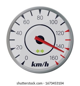 Speedometer vector icon.Cartoon vector icon isolated on white background speedometer .