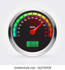 Speedometer vector illustration isolated on white background